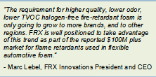 FRX Innovations’ Nofia(R) Adopted by a major Chinese Automotive OEM and International Car Brand